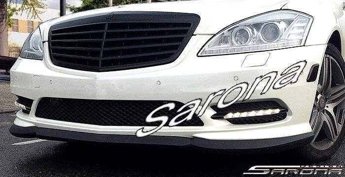 Custom Mercedes S Class  Sedan Front Lip/Splitter (2010 - 2013) - $390.00 (Part #MB-038-FA)